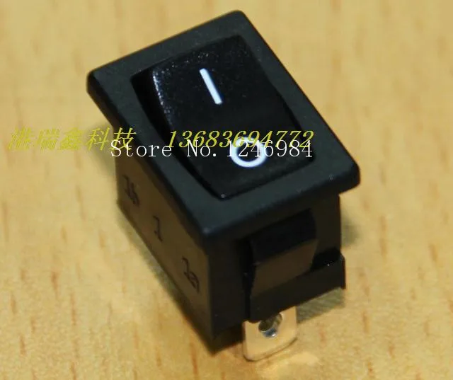 [SA]Power Switch R19 -Taiwan group LIGHT Rocker black boat type SPDT switch RA22--100PCS/LOT