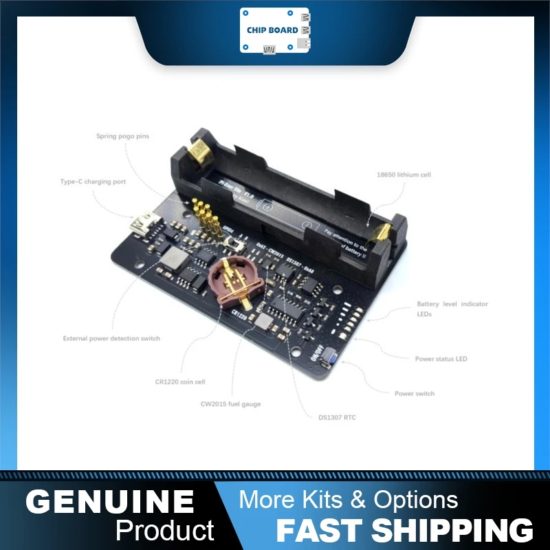 Tindie Pi-Ener-lite Portable Power Expansion Board Battery Supply Module for Raspberry Pi Zero