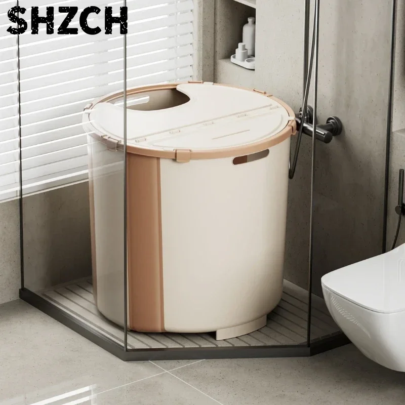 Japanese Style Household Non Installation Bath Tub Enlarged and Widened Foldable Bathtub Children's Portable Bath Tub