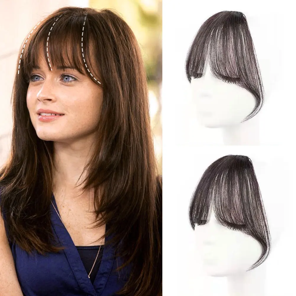 Bangs Wig Piece Lightweight Air Bangs Wig Piece Female Forehead Wig Piece Synthetic Fake Air Bangs Hair Styling Tools