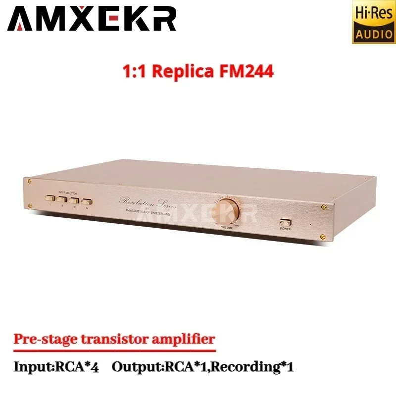 AMXEKR 1:1 Реплика FM244 Line Fever Предварительный транзисторный усилитель Hi-Fi мониторинг Усилитель предварительной мощности Домашний аудиоусилитель