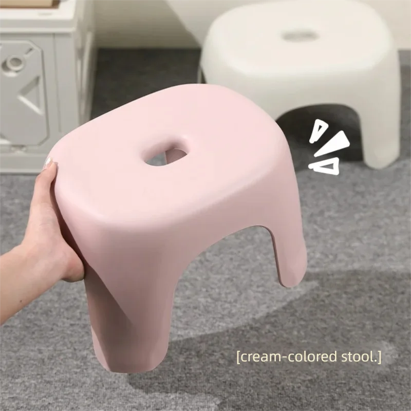 Adult small stool, wholesale bathroom stool, household transparent plastic small stool, multifunctional shoe-changing stool, foo