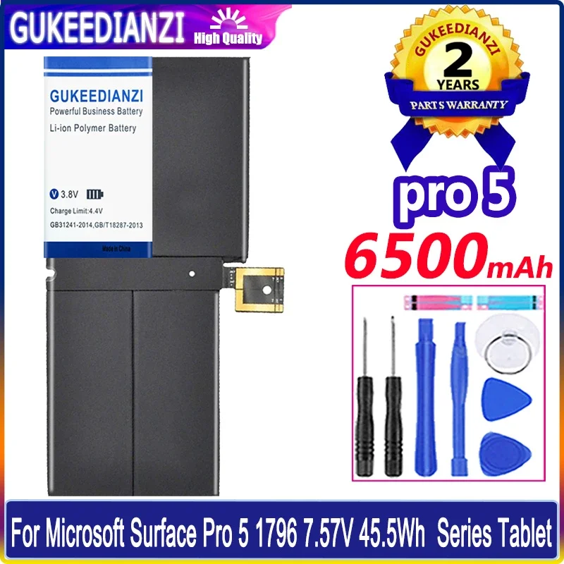 GUKEEDIANZI G3HTA038H DYNM02 Battery for Microsoft Surface Pro 5 1796 Series Tablet 6500mAh Batteria