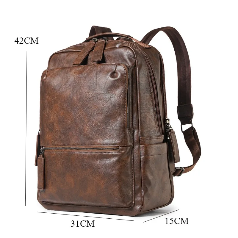 Vintage Men's Backpack Large Capacity Travel Backpacks Men Multiple Compartments Business Laptop Backpacks Male Schoolbags