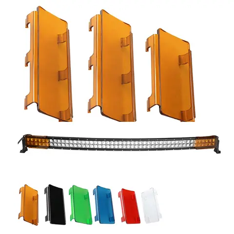 22inch Led Light Bar Lens Cover Protect Dustproof Cover Amber Black Red Green Blue for 6 8 12 14 22 32 42 50 52in Led Light Bar
