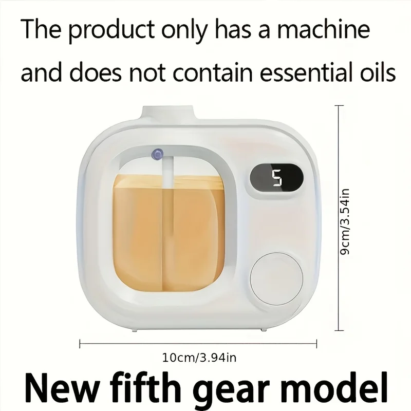 One-Touch Switch, 5-Speed Adjustable Smart Aroma Diffuser - Suitable for Essential Oils/Perfumes, Rechargeable Battery, USB