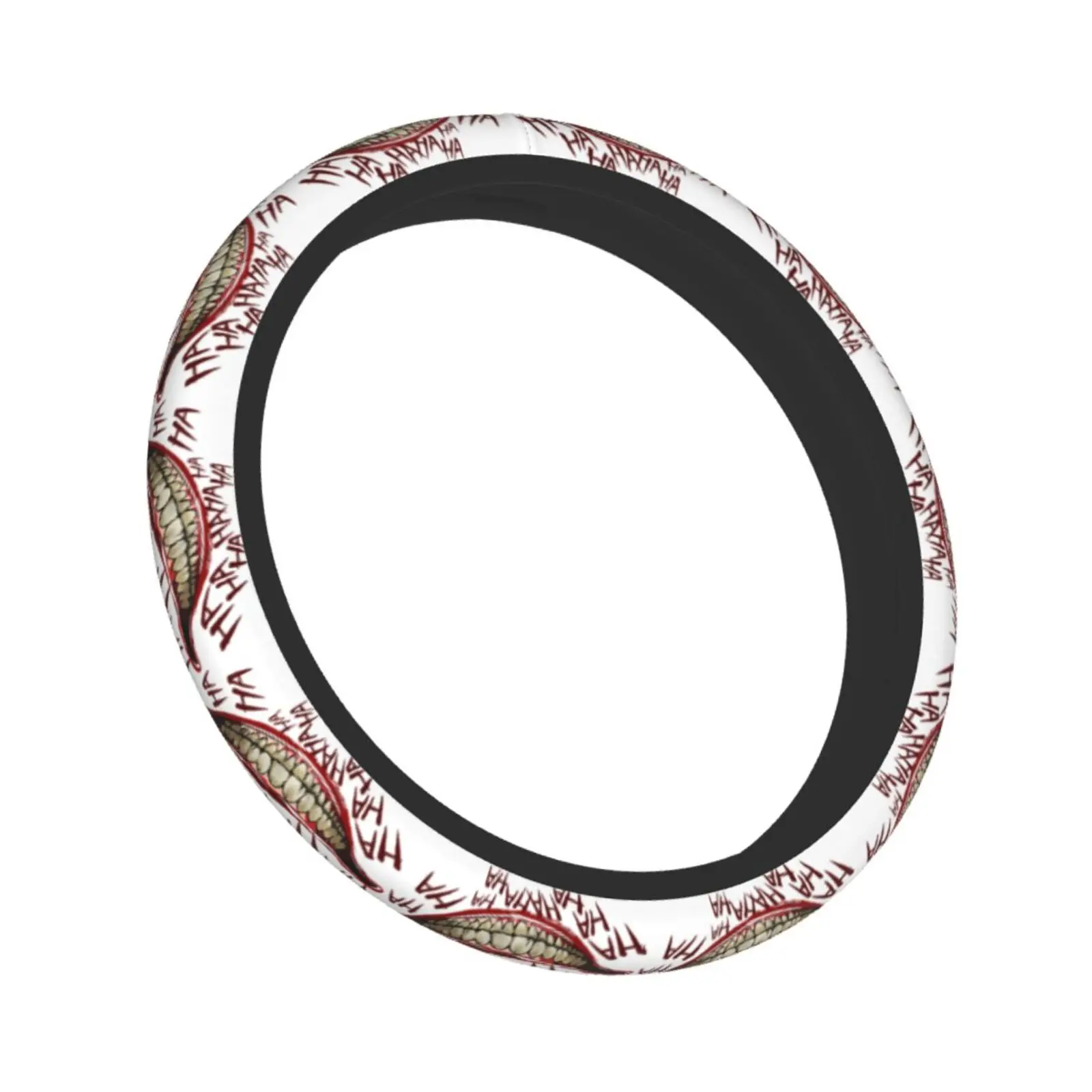 Hahaha Joker Laughs Print Steering Wheel Universal 15 Inch Car Accessories Protector for Women Fit Auto SUV Sedan Vans Trucks
