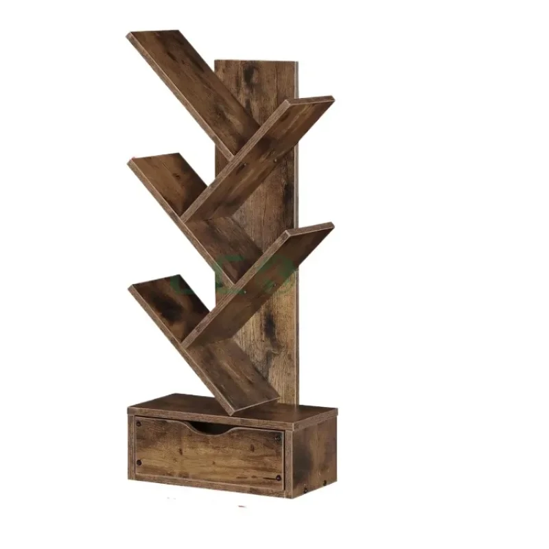 

Tree bookshelf wooden branch bookshelf wooden bookcase living room independent bookcase