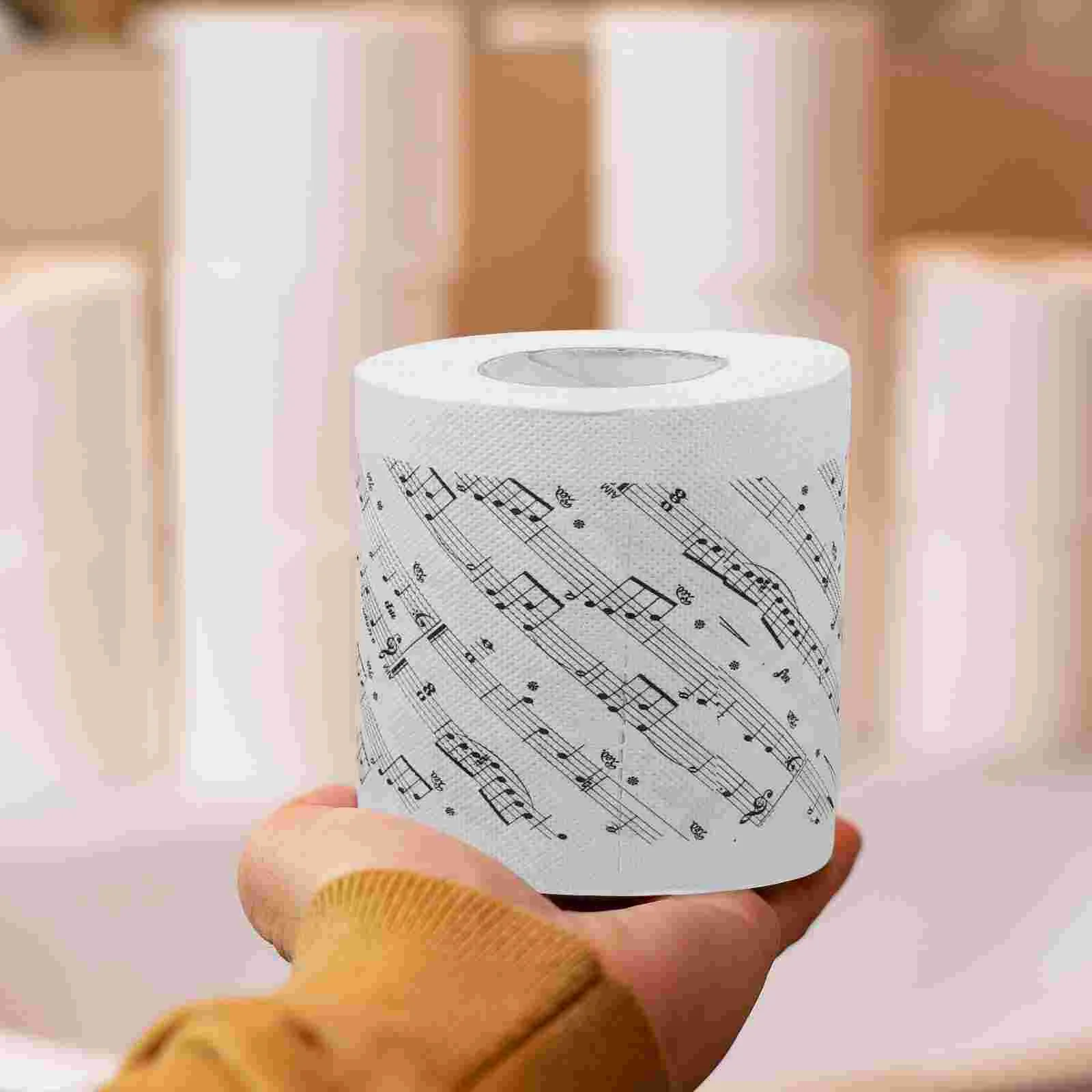 1 Roll Music Notes Toilet Paper Printing Toilet Paper Xmas Printing Tissue Roll Decoration