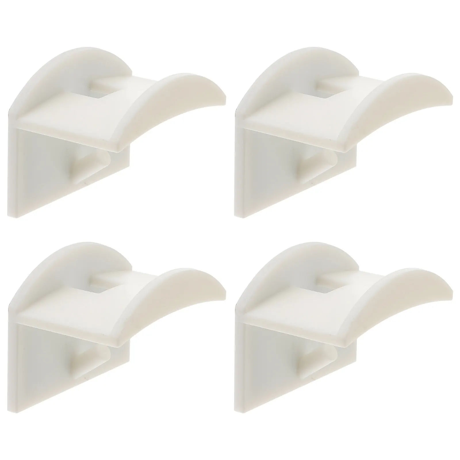 4pcs Adhesive Hat Hooks Wall Mount – Curved Plastic Cap Organizer for Baseball, Fitted & Flat-Brim Hats