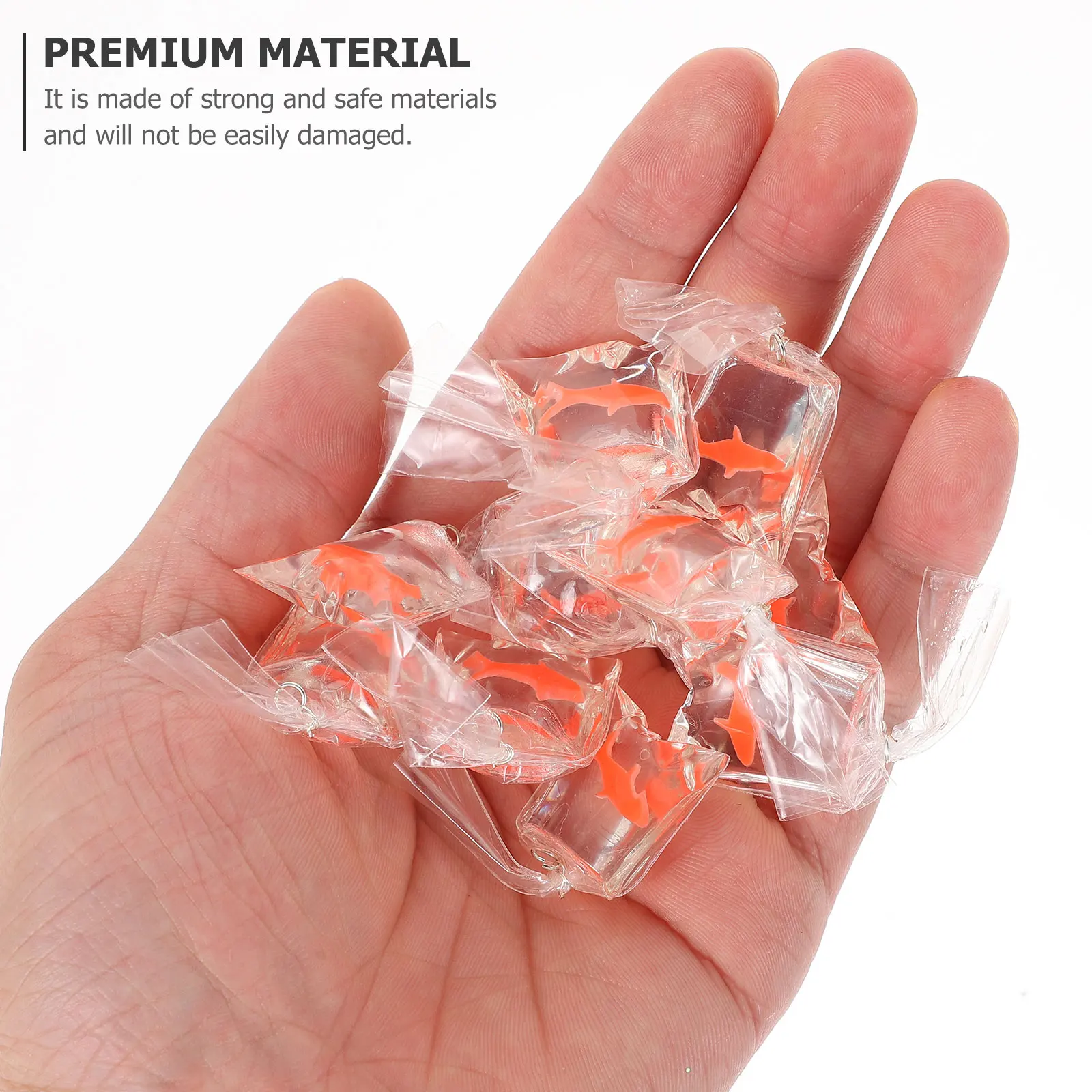 

10 Pcs Goldfish Water Bag Pendant Plated Jewelry Decorative Ornaments Manual Miss