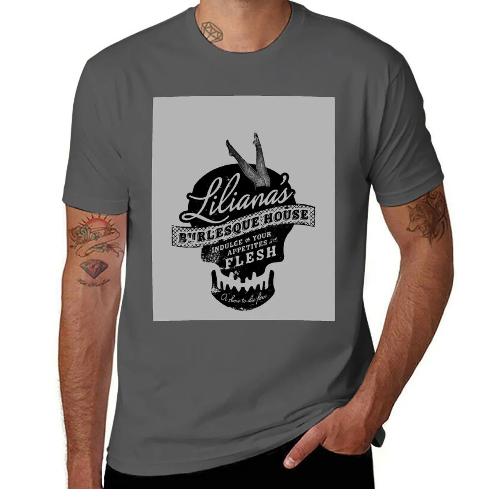 

Liliana's Burlesque House skull design T-Shirt Big and Tall Loose Fit T-Shirt