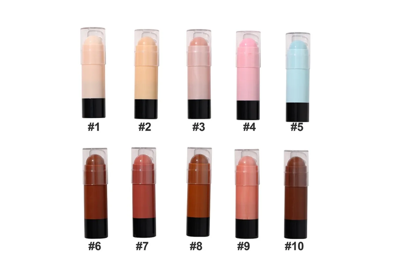 Custom 10colors Multi-functional Blush Stick  Long-lasting Easy To Apply Smooth Waterproof Natural Blush Brightening Makeup Bulk