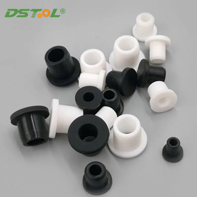 Black/White Silicone Rubber Grommet Hole Plugs End Cap Bung T Type Plug Wire Cable Protect Bush Seal Gasket Hole Diameter 3-83mm