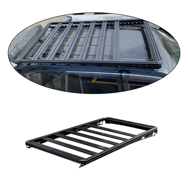 

Hot Sale High Quality Aluminum Alloy Powder Coated Roof Rack 100kg Capacity Easy Installation Factory Price 4x4