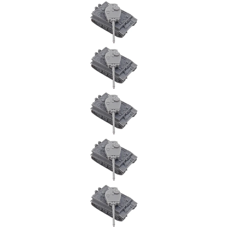 5PCS Medium Production Tiger Tank Model 1/144 Scale Miniature Fighting Vehicles Creative Souvenirs for Kids Boys DIY Hobby