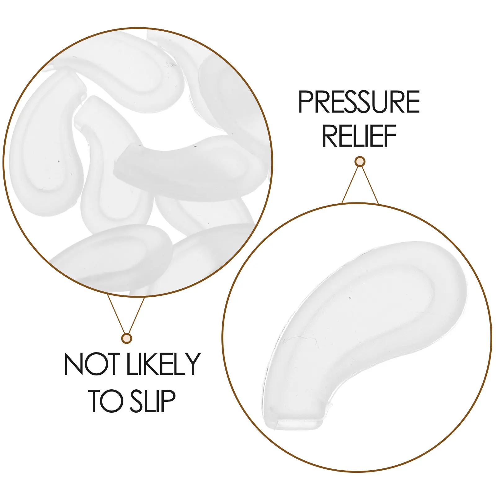10Pairs Silicone Nose Pads Glasses Soft Non Slip Replacement Cushions Anti Pressure Eyeglass Grips Comfortable Fit