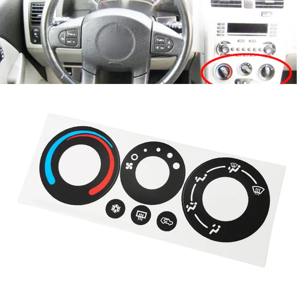 Pegatina de Repuesto para Botón de Control de Climatización A/C para Pontiac Torrent 2005-2006, para Controles de Botón Pulsador