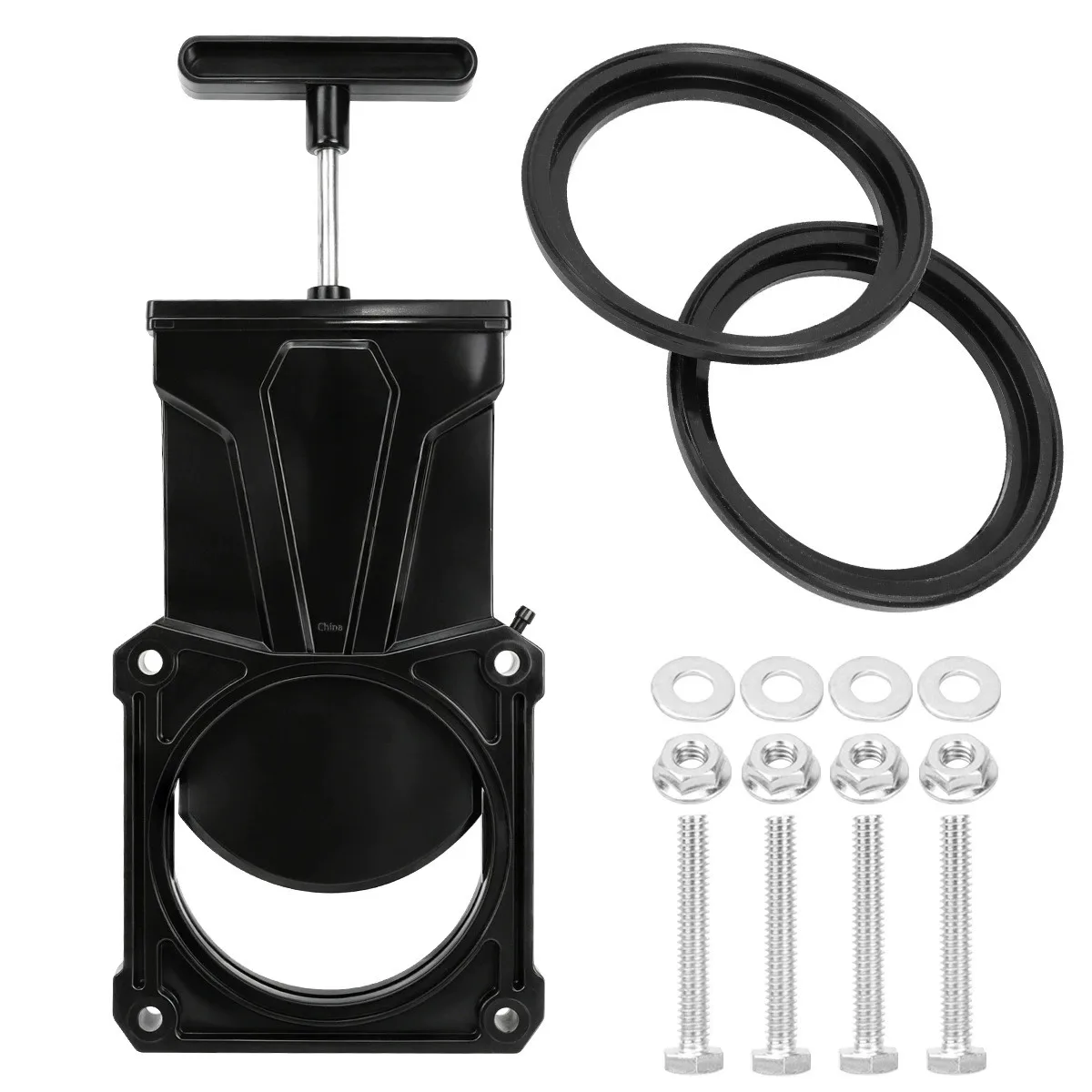 For RV Waste Water Drain Valve Kit with Transparent Flow Tube and Integrated Sealing Gaskets for Outdoor Camping Use