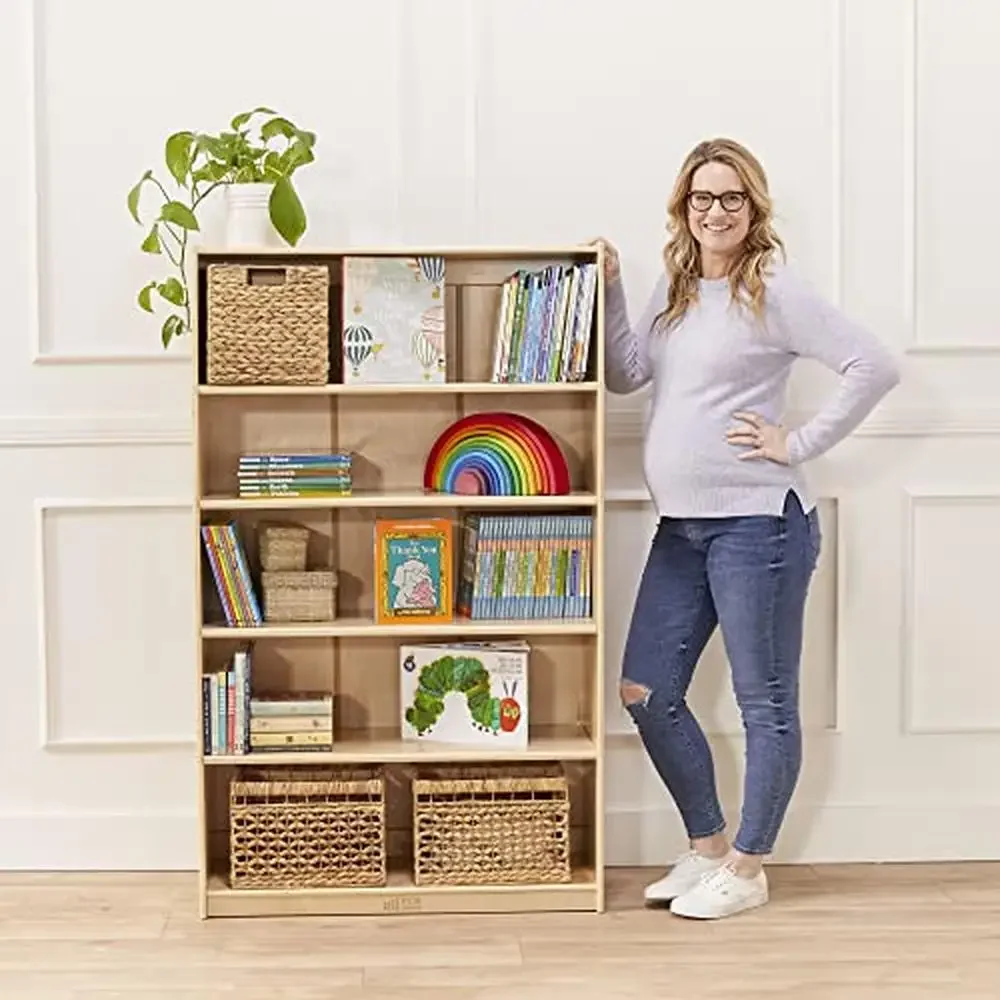 Kid-Friendly Birch Wood Bookshelf 60