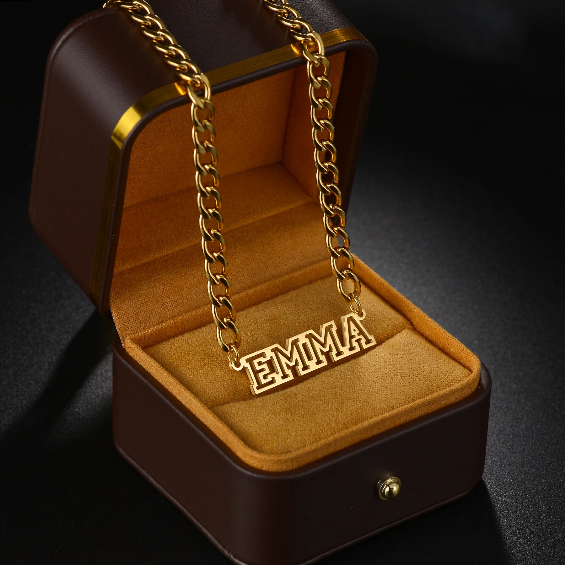 الماس مخرمة مجموعة المجوهرات الأولية مخصص إلكتروني قلادة أقراط الفولاذ المقاوم للصدأ هدية للأزواج هدايا شخصية له