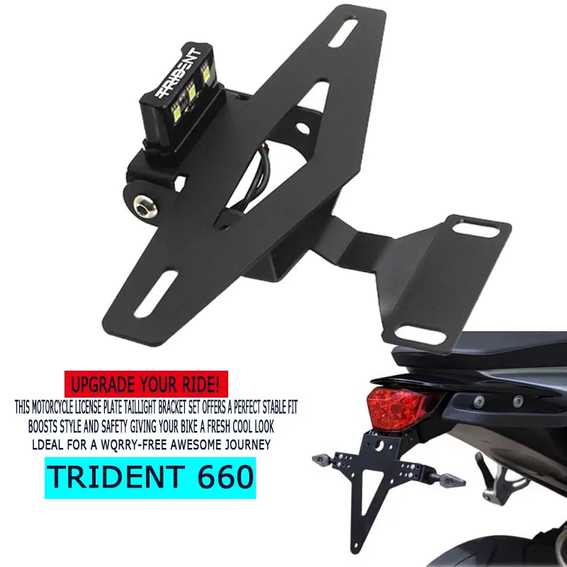 

For Triumph Trident660 Trident 660 Motorcycle Modification Rear License plate holder License plate frame Adjustable short tail