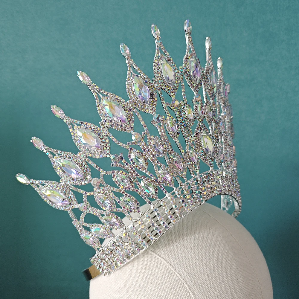 NiuShuya 2024 Miss Universe Wedding Crowns and Tiaras Queen Crystal Rhinestone Quinceañera Party Stage Show Bride Hair Jewelry