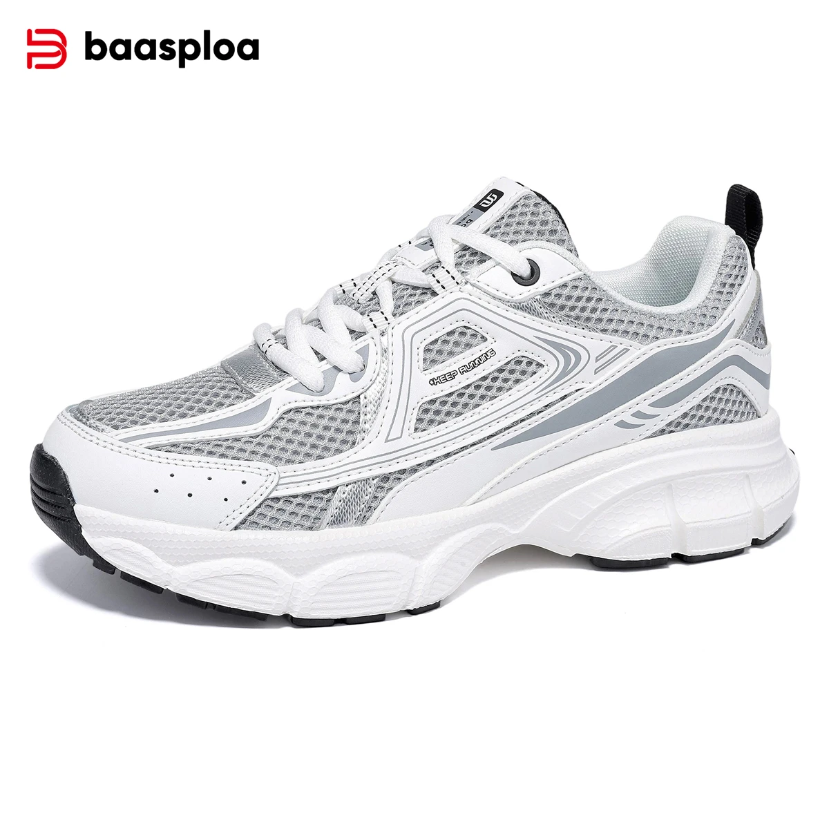 

Baasploa Women Causal Sneakers Lightweight Mesh Breathable Sport Shoes Comfort Soft Walking Shoes for Women Non-Slip Outdoor