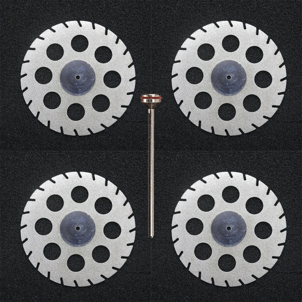 4pcs Dental Lab diamond Double sided cutting disc for Dental Cutting Plaster Disc Wheel 45*0.30mm