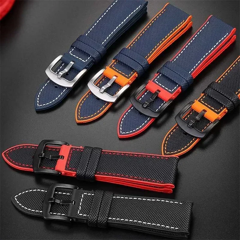 Rubber Silicone Strap for Swatch X Blancpain Five Oceans Diving Sport Replacement for Fifty Fathoms Watch Band with Tools 22mm