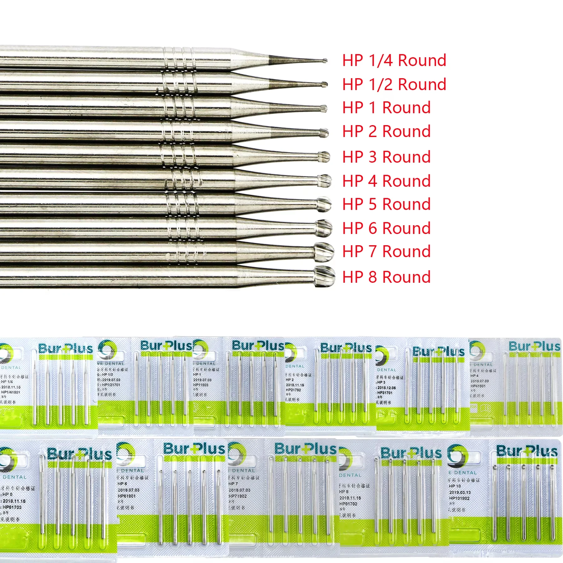 

1Pack/5Pcs WAVE Dental Round Burs Shank Diameter 2.35mm for Straight Nose Cone Handpiece or Micro Motor Handpiece