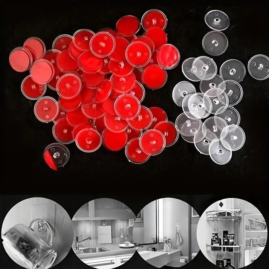 1/5/10/20/50/100pcs Mini Transparent Ceiling Hooks - Easy Install, Self-Adhesive & Traceless for DIY Decor, Parties, Christmas F