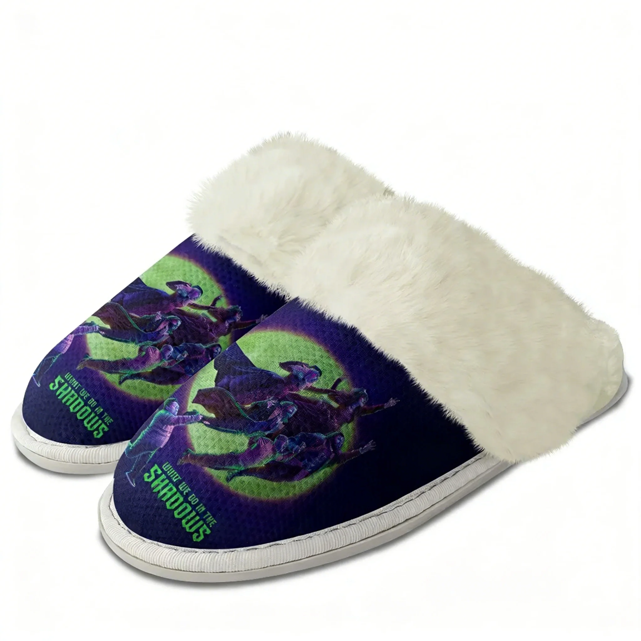 

Теплые домашние тапочки What We Do in The Shadows с мягкой подкладкой, мужские и женские, из хлопка, легкие, повседневные, на заказ