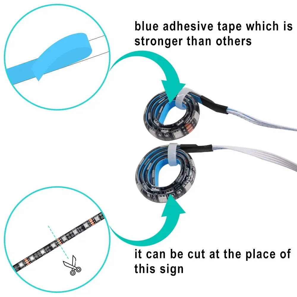 LED Light Strip Flashlight Bar Lamp for Kugoo M4 M4 Pro Scooter Waterproof Night Safety Light Decorative Strip Light Accessories
