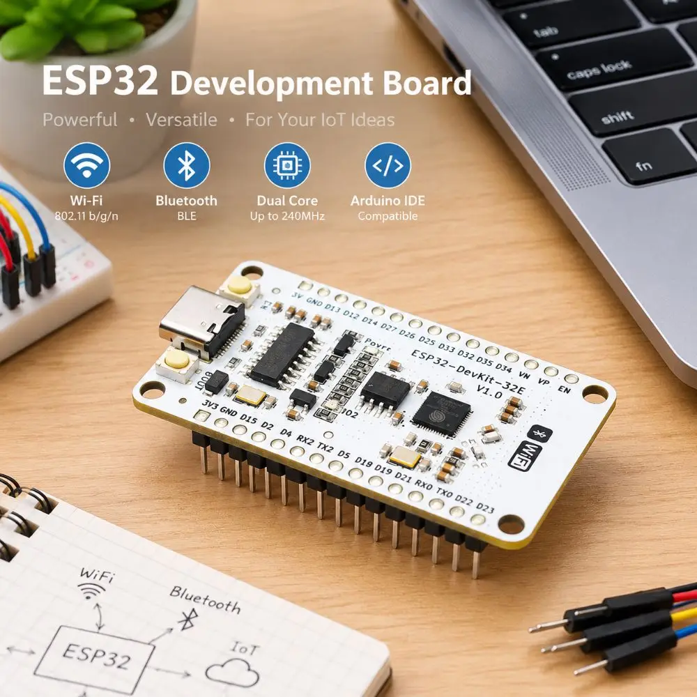 Type-C ESP32 Dev Board 2.4GHz WiFi 4MB Flash ESP32 V3 Microcontroller CH340G Chip BLE 4.2 Development Board Embedded Systems