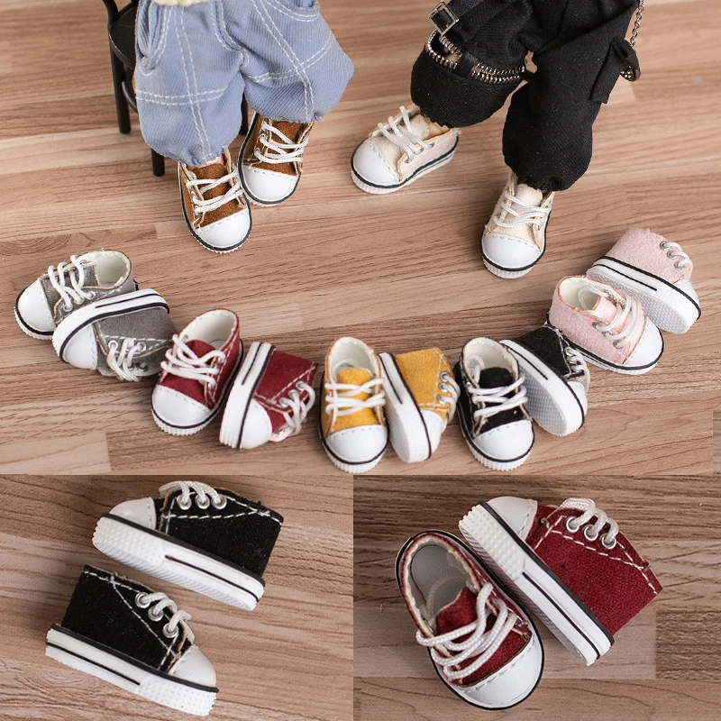 Ob11 Doll Canvas Shoes Sports Shoes With Shoelaces Doll Accessories For Molly, Obitsu 11 Holala, Gsc, Ymy, Ddf, 1/12bjd Dolls