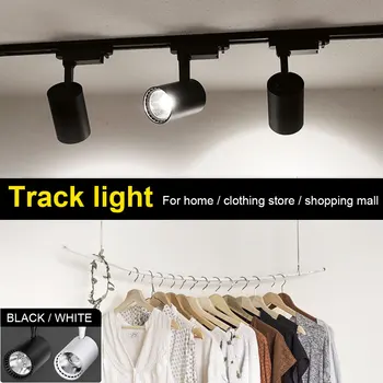 Led track light AC220V COB spot light track lighting 12W 20W 30W 40W Set Led track rail spotlight clothing store shop home lighting