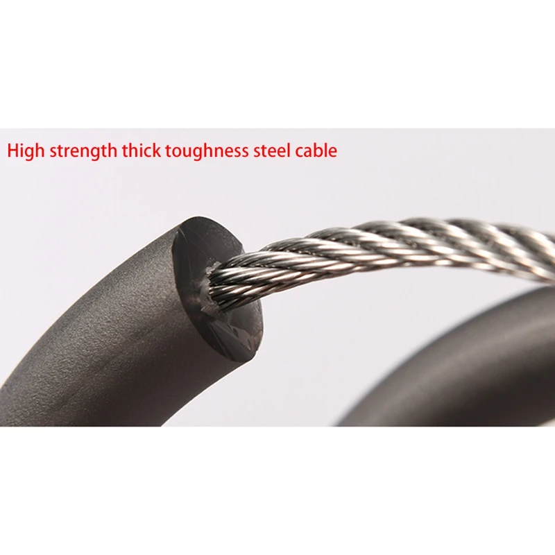 Anti-Theft Spiral Cable, Anti-Theft Cable For Bike / Bike Gate, Bike Padlock With Key, Bike Padlock With Key