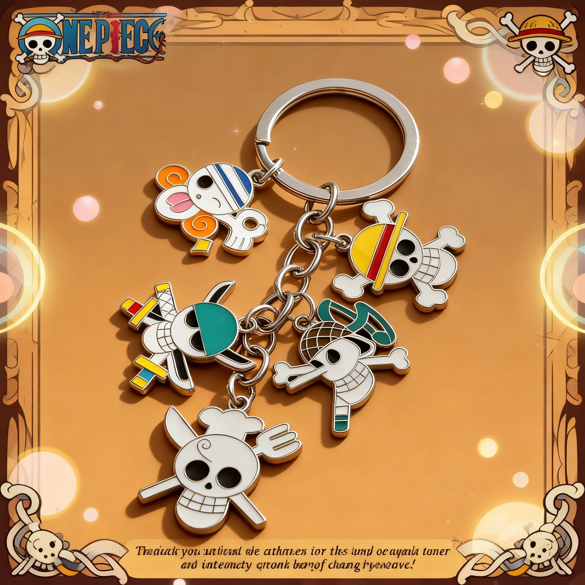 Popular Hot New One Piece Luffy Ace Chopper Straw Hat Action Figures Model Toy Metal Keychains for Kids Gift Anime Collectible