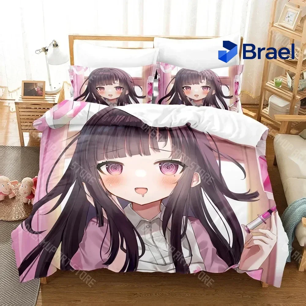 Exquisite 3D Anime Danganronpa Bedding Set,Duvet Cover Comforter Bed Set Quilt Cover Pillowcase,King Queen Twin Size Boys Girls