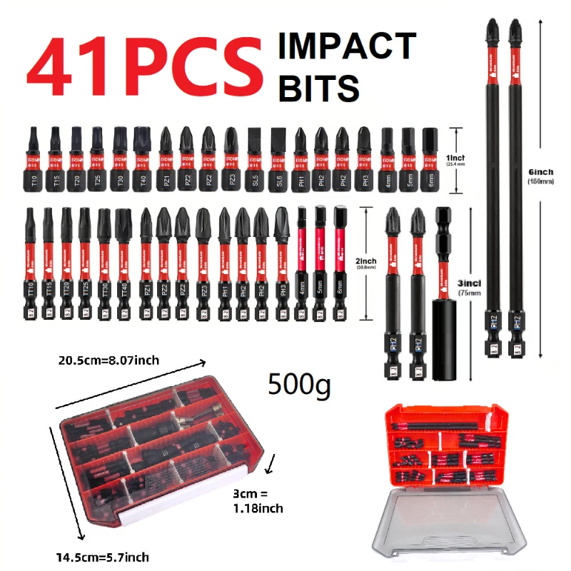99PCS Impact Screwdriver Bits Set Magnetic Drill Bit Kit Phillips Torx Hex Socket Nut Driver Adapter Quick Change Impact Adapter