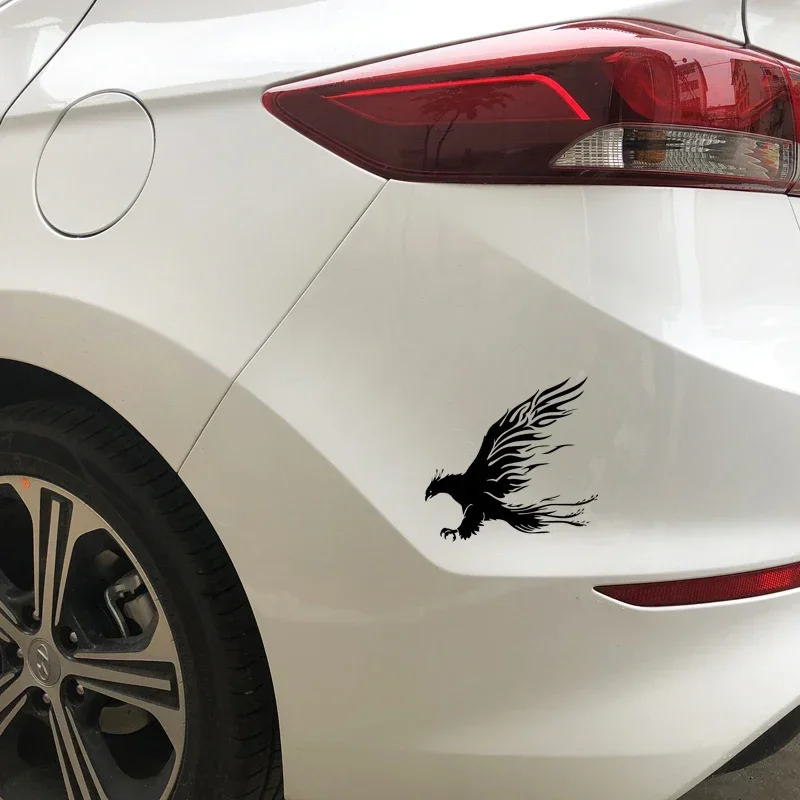 TXCT Personality  Handsome Phoenix Fashion Car Sticker Pattern Decorated Bumper Vinyl Scratch Decal In Black/silver, 10cm