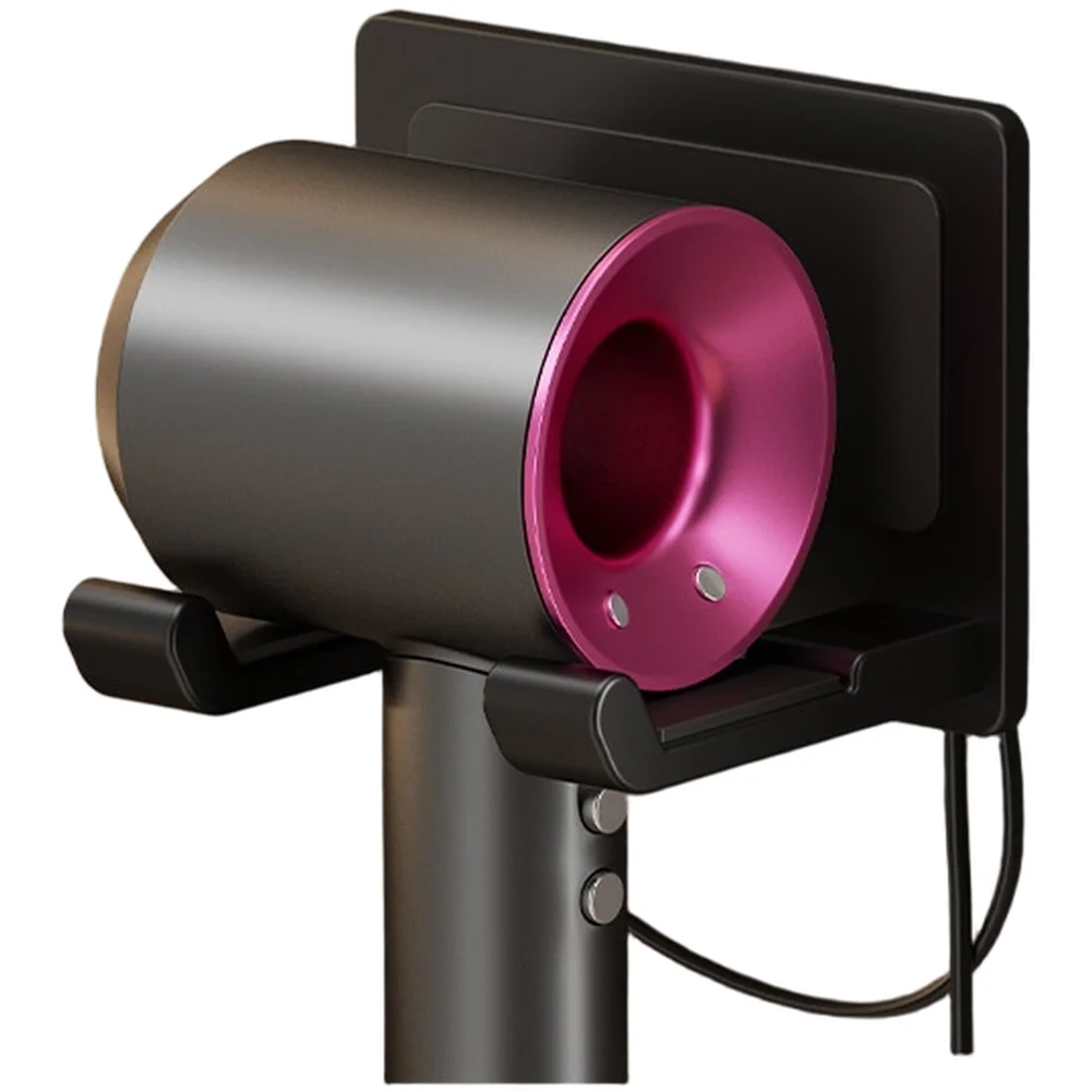 Bathroom Organization for gunmetal White Black Cream Hair Dryer Holder No Drill Hair Dryer Holder One-Second Release Strong