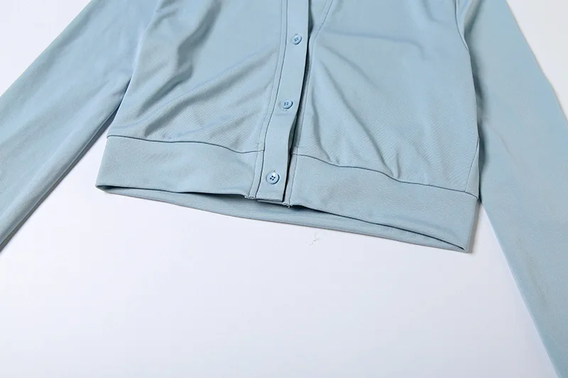 Europa e America Moda Set da 3 pezzi Giacca cardigan monopetto da donna + Minigonna a canotta solida Abiti classici da strada