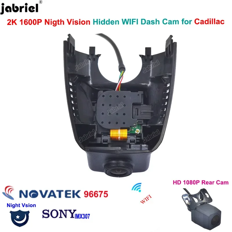 

Jabriel 2K Dash Cam Rear Camera For Cadillac XTS ATS ATS-L 2013 2014 2015 2016 2017 2018 2019 Car DVR WiFi 24H Video Recorder