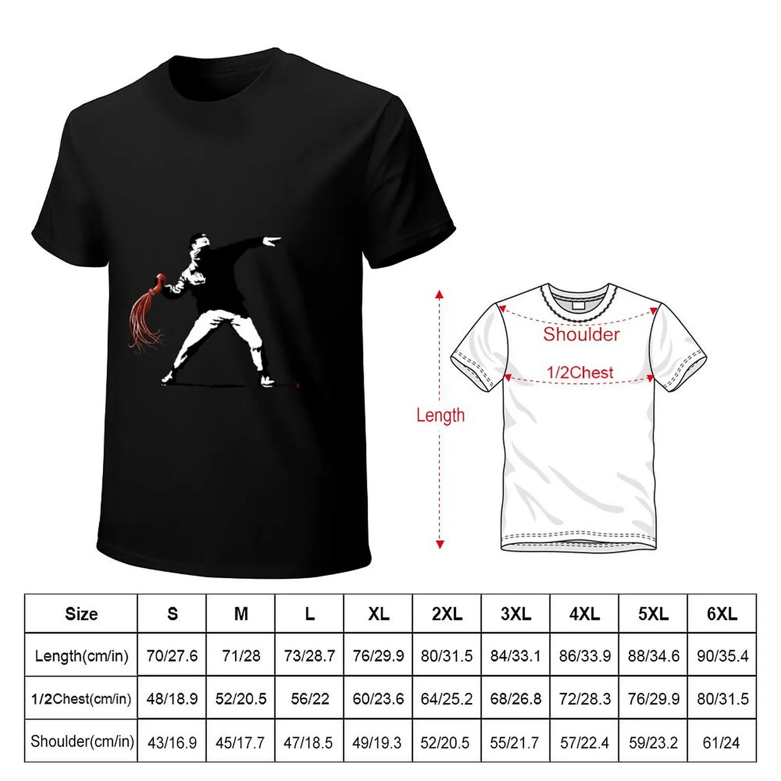 Rage, the Octopus Thrower T-Shirt Large Size Short Sleeve T-Shirt