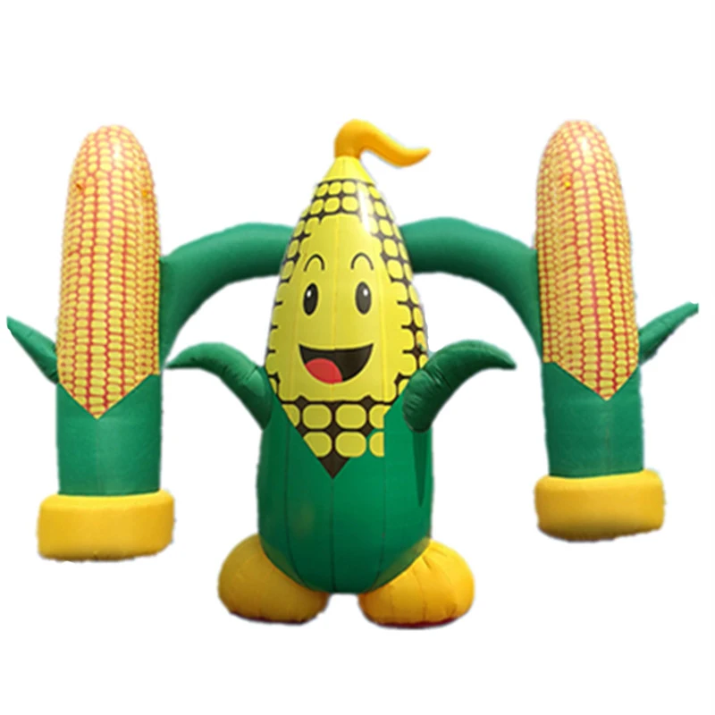 Modelo inflable de arco de mascota de dibujos animados de columna de modelo de aire de semilla de maíz