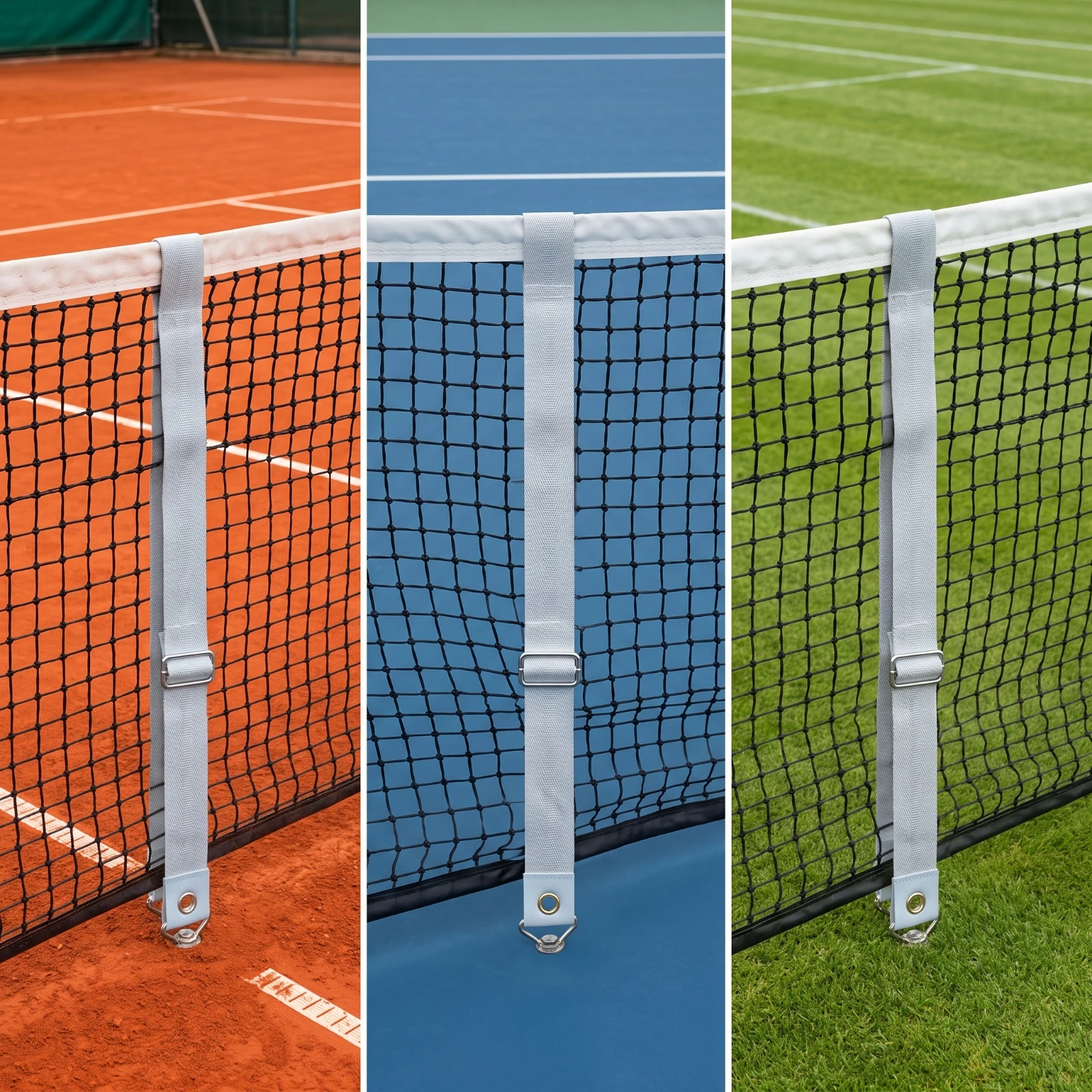 Tennis Net Center Strap Adjustable Tennis Net Strap with Buckle Equipment Weatherproof Secure for Schools, Outdoor Courts