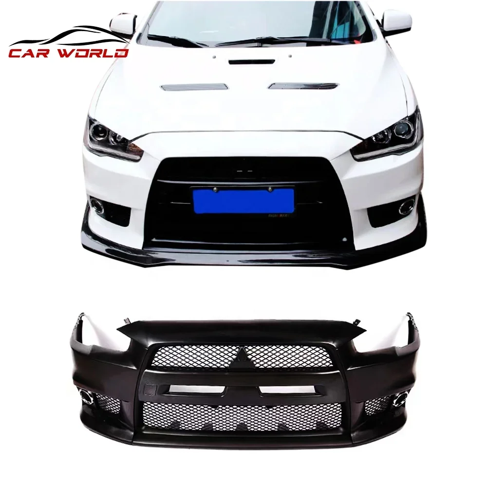 Car Facekit For 2009-2016 Lancer EVO Front Bumper Car Bodykit For Mitsubishis  Lancer  EVO Front Bumper PP Material