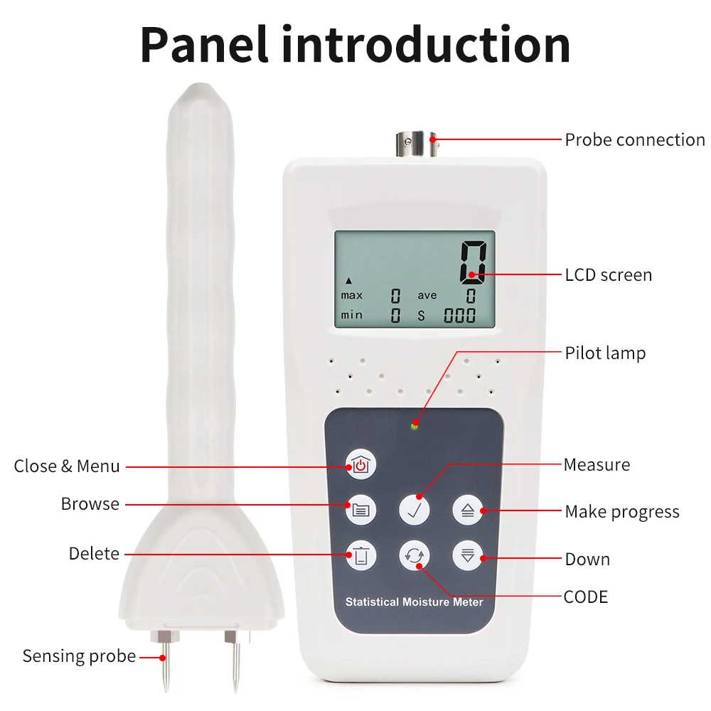 High Precision KMS680 Portable Multifunction Moisture Meter Hygrometer Moisture Meter Humidity Analyzer Widely Used